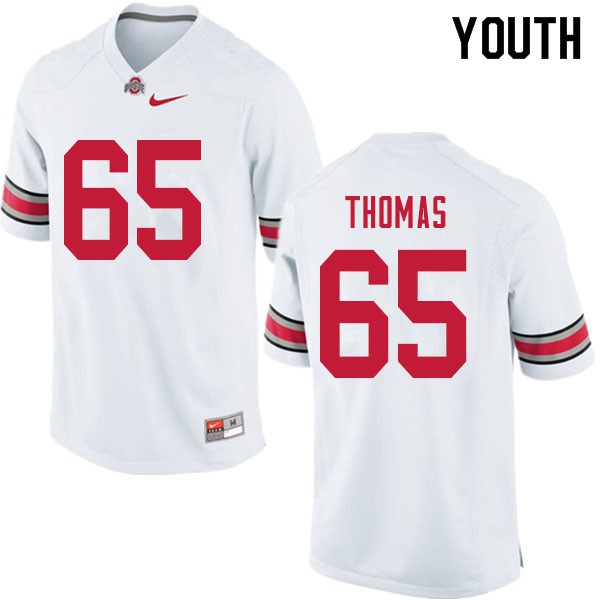 Ohio State Buckeyes #65 Phillip Thomas Youth NCAA Jersey White